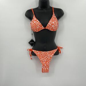 Zaful Women's Swimsuit NWT‎ Size 4 Color Orange  (1004)